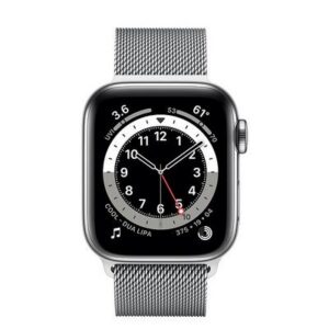 pple Watch Series 6 GPS + Cellular, 40MM Silver Stainless Steel Case with Silver Milanese Loop